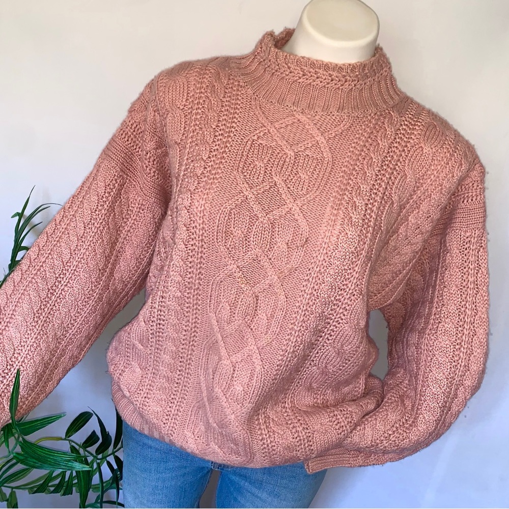 v i n t a g e :: Slouchy Chunky Aran Cable Knit Sweater